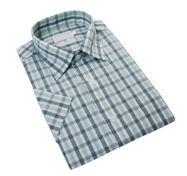 Beyaz arka plan üzerinde elbise gömlek