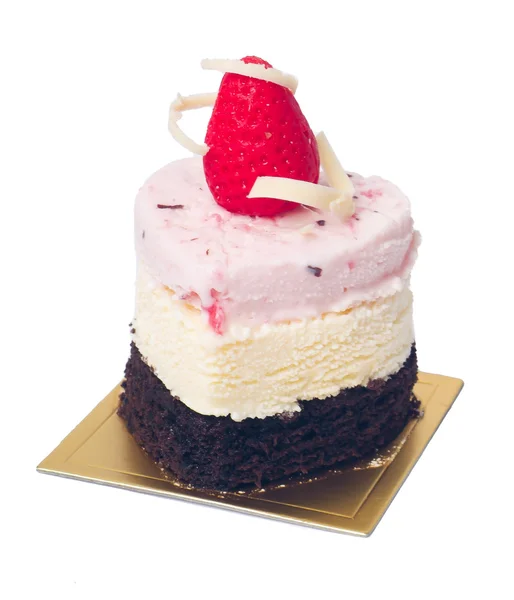 Tårta, glass tårta på bakgrund — Stockfoto