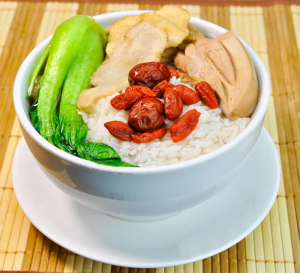 Kyckling och ris soppa — Stockfoto