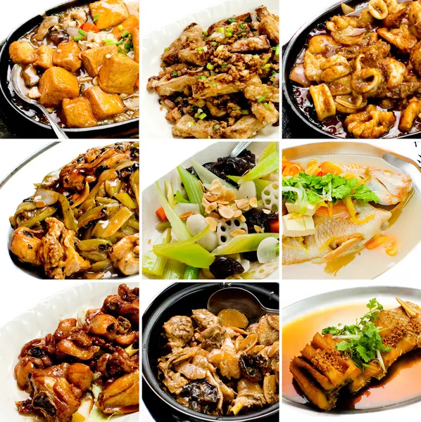 Raccolta cinese asiatico cibo — Foto Stock
