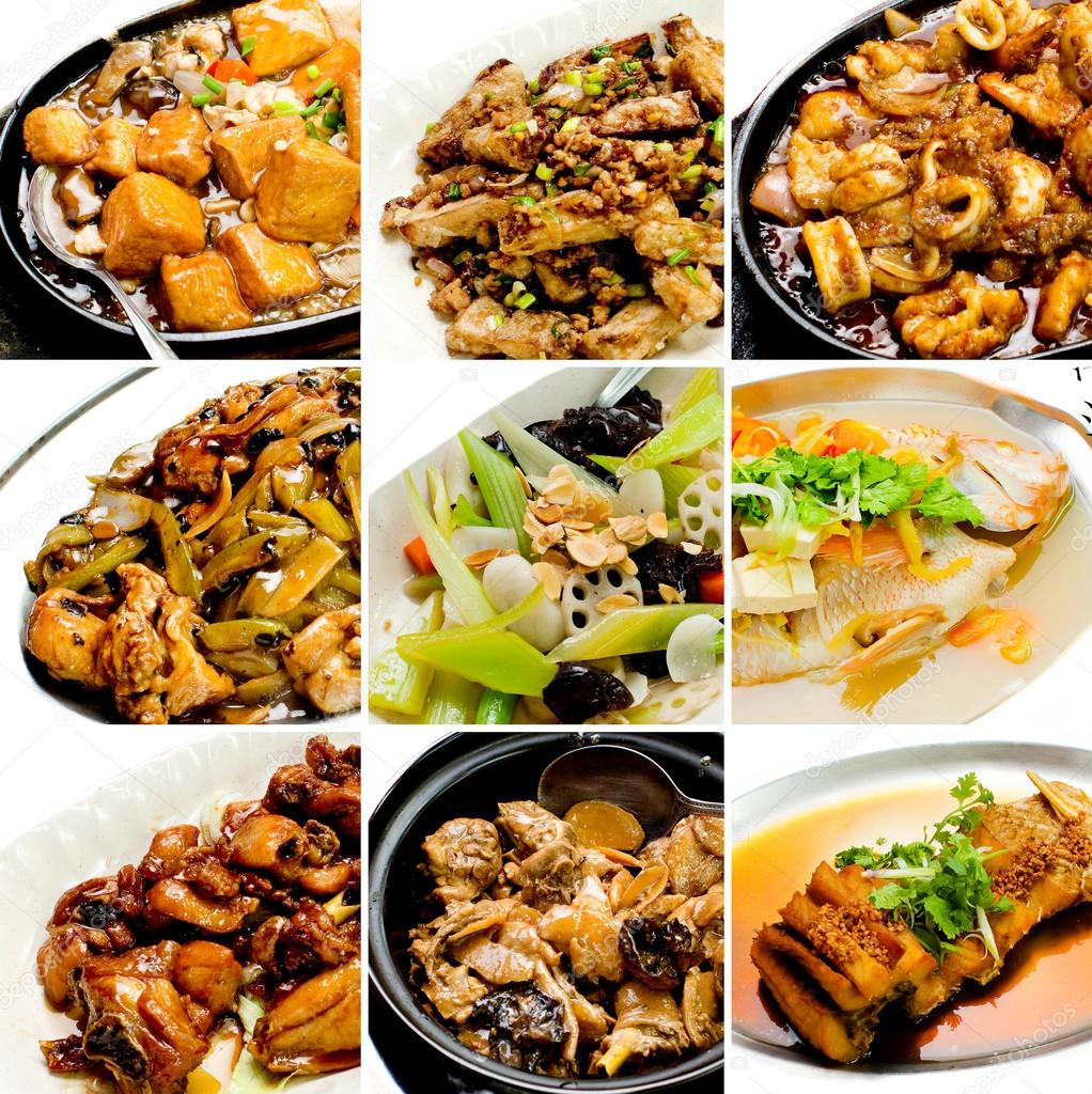 collection chinese asian food