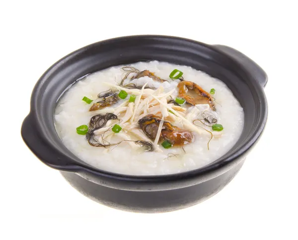 Gedroogd oesters PAP rijst pap — Stockfoto