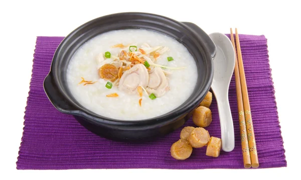 Abalone PAP rijst pap — Stockfoto