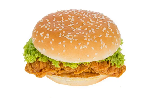 Большой гамбургер изолирован на белом фоне — стоковое фото