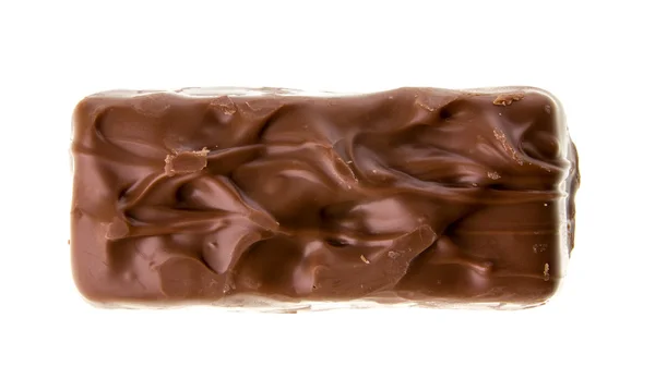 Chocolade bar met karamel geïsoleerd op witte achtergrond — Stockfoto