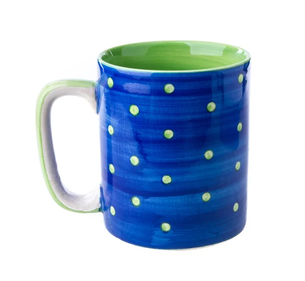 Blaue Keramiktasse — Stockfoto