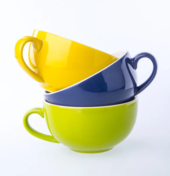 Färgglada keramiska cup — Stockfoto