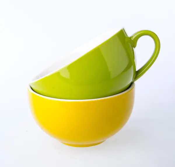 Kolorowy kubek ceramiczny — Zdjęcie stockowe
