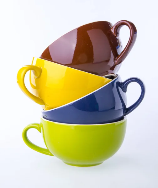 Barevný keramický pohár — Stock fotografie