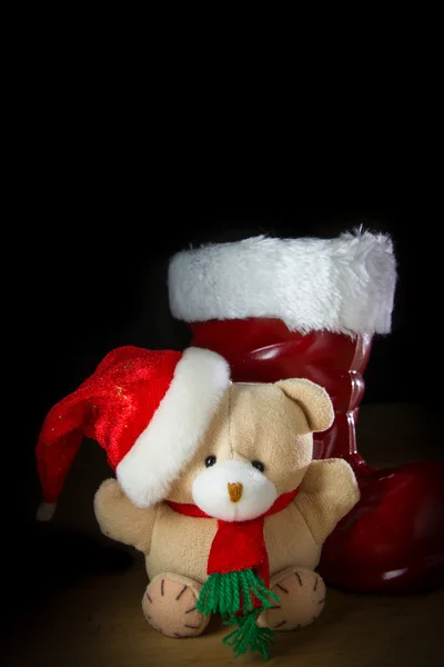 Bonito brinquedo Natal urso — Fotografia de Stock