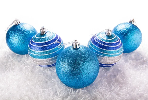 Bolas azules de Navidad — Foto de Stock