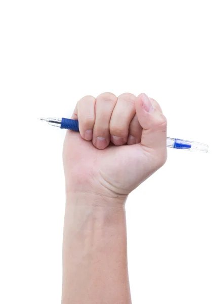 Рука держит ручку — стоковое фото