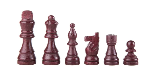 Wooden chess pieces — Stock Photo, Image