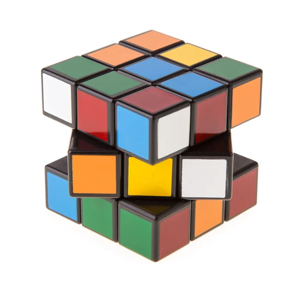 Cor cubo quebra-cabeça — Fotografia de Stock