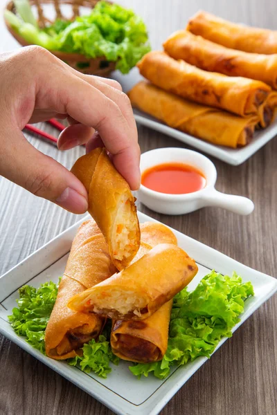 油炸春卷 Popiah — 图库照片