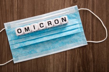 Yeni covid-19 omikron varyant türü sembolü. Konsept ve COVID-19 Omicron