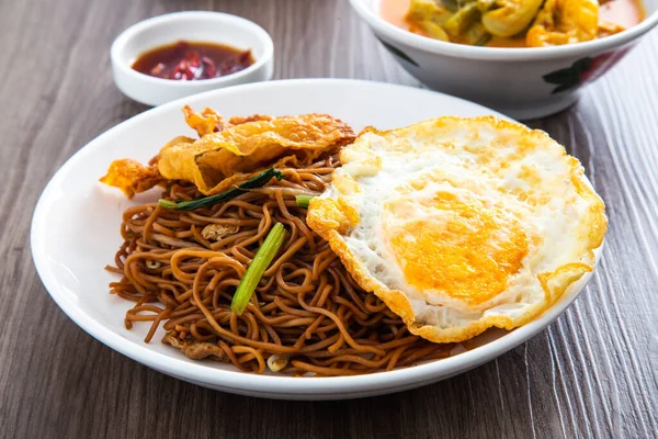 Rör Stekt Kinesiska Ekonomiska Nudlar Berömd Mat Malaysisk Frukost — Stockfoto