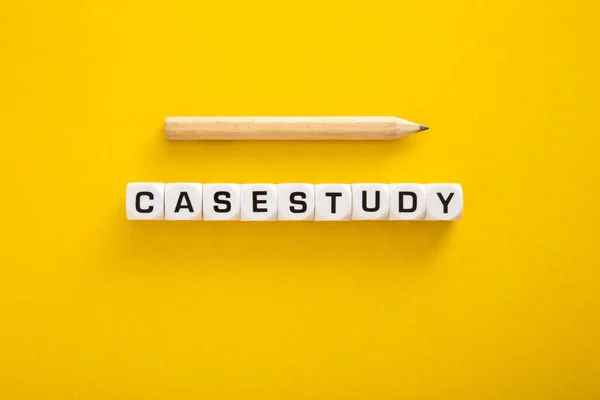 Word Case Study Mit Bleistift — Stockfoto