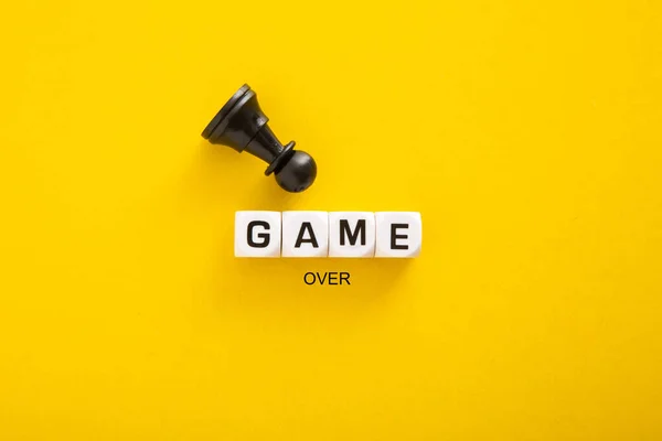 Game Parola Concetto Lettere Blocchi Sfondo Giallo — Foto Stock