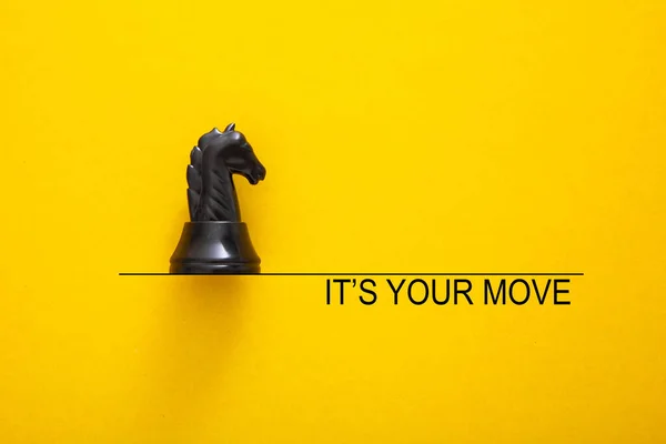 Chess Knight Message Your Move Taking Action Strategy Decision Challenge — Stock Photo, Image