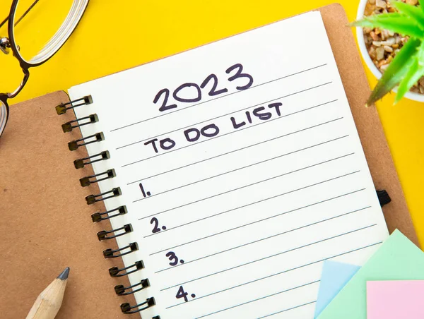 New Year Resolution Goal List 2023 — Stock Photo, Image