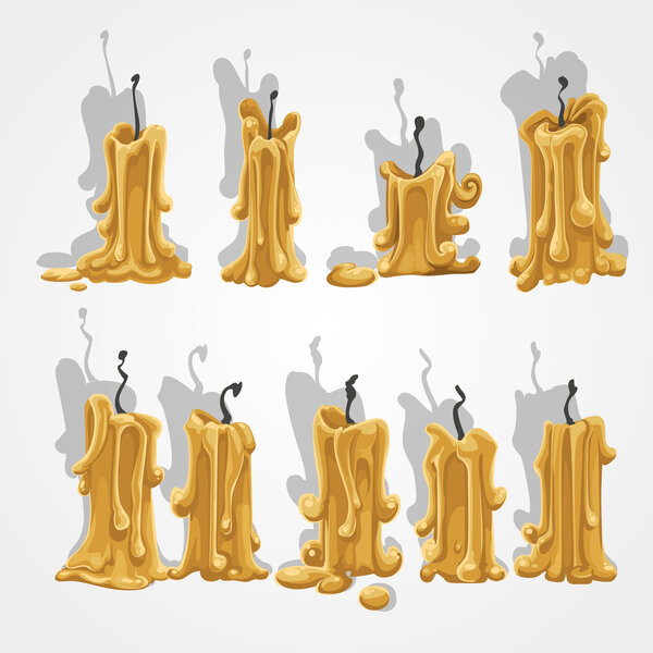 Beautiful wax candle gutter Halloween set