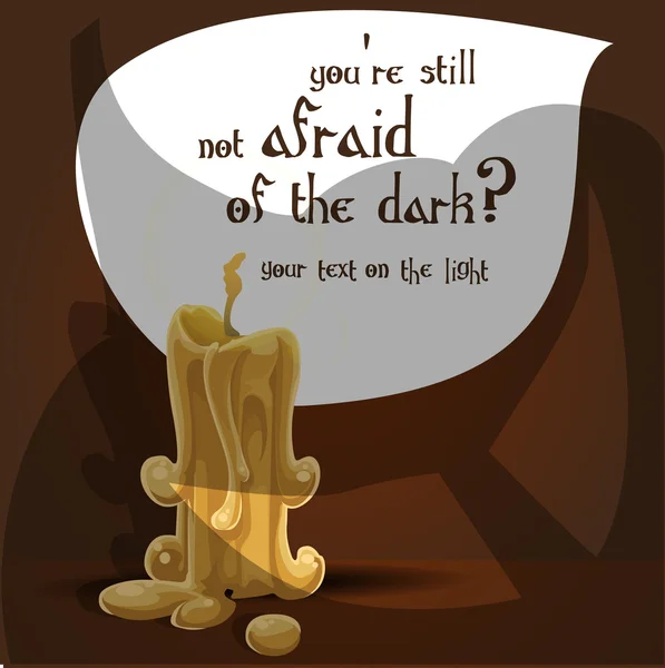 You're still not afraid of the dark? Halloween banner — Stock Vector