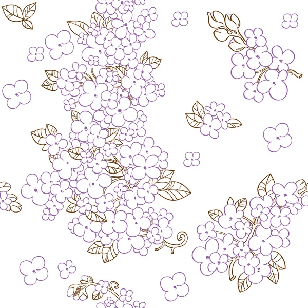Χωρίς ραφή πρότυπο της μοβ άνθη Πασχαλιάς — Διανυσματικό Αρχείο
