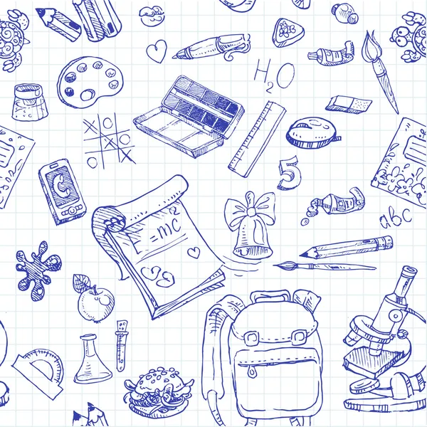okula geri sorunsuz arka plan doodles
