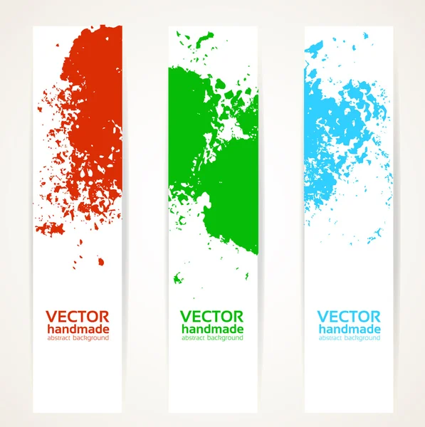Abstrakt vertikala handdrawing banner set — Stock vektor