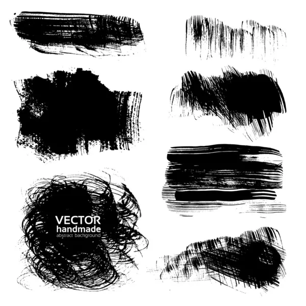 Backgrounds of painted brush strokes of ink paint — Stock Vector