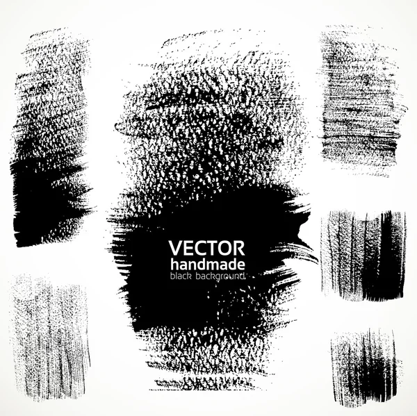 Pinceladas texturizadas pinceladas cepillo y tinta — Vector de stock