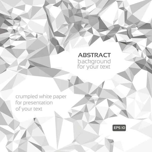 Абстрактный векторный скомканный бумажный баннер для презентации — стоковый вектор