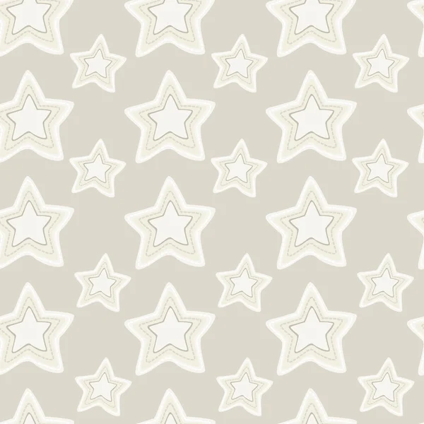 Motif sans couture des étoiles avec coutures brodées à la main sur sombre — Image vectorielle