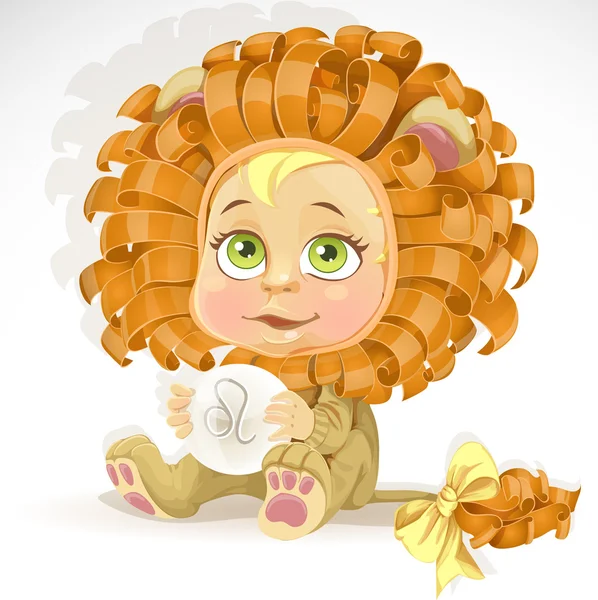 Μωρό zodiac - να υπογράψουν leo — Διανυσματικό Αρχείο