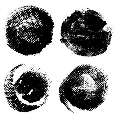 kağıt üzerinde boya ile yuvarlak desenli baskılar