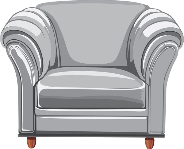 Sillón aislado vector blanco — Vector de stock