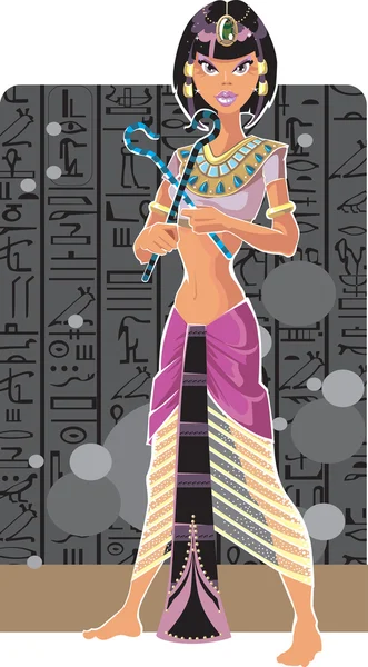 Zarina oscura de Egipto — Vector de stock