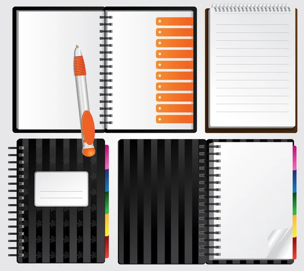 Notebooks for your presentations — Stock Vector