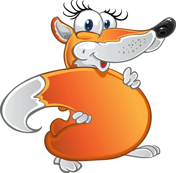 Amusant gai Fox — Image vectorielle
