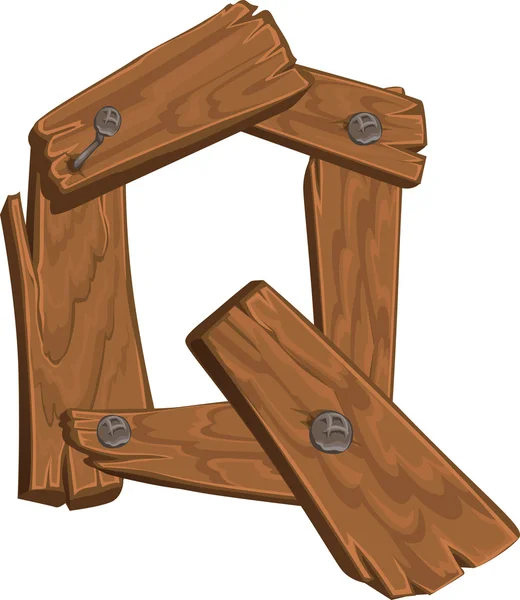 Alfabeto di legno - lettera Q su sfondo bianco — Vettoriale Stock