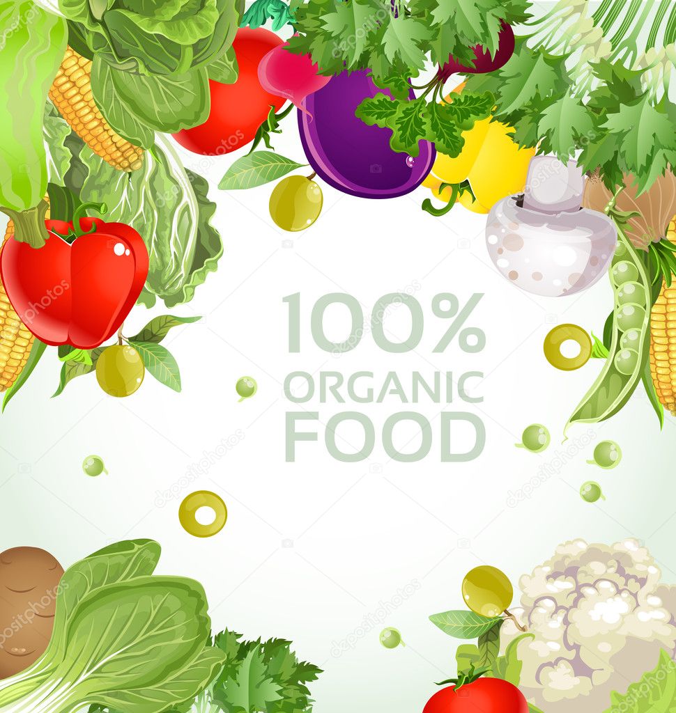 Vegetarian vegetable food background