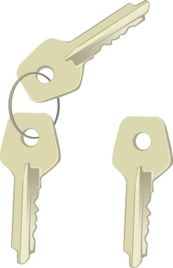 Beyaz arkaplanda anahtar