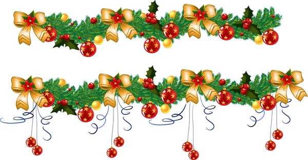 Christmas garland — Stock Vector