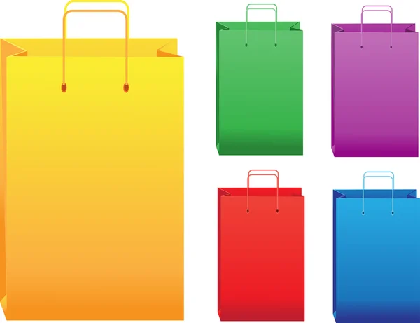Farbliche Einkaufstaschen — Stockvektor