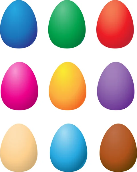 Easter color eggs — Stock Vector