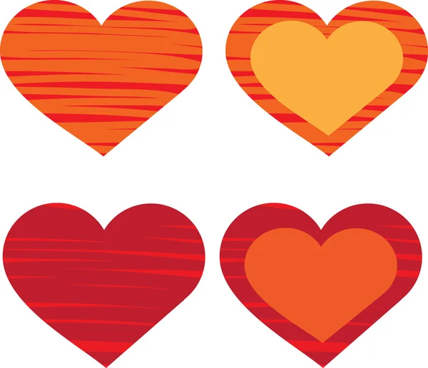 Krásný Valentýn srdce s textovou oblast — Stockový vektor