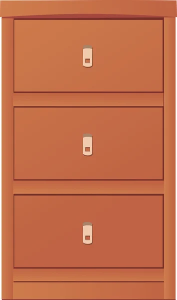 Light-colored simple cupboard — Stock Vector