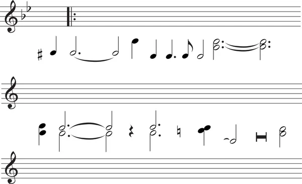 Notas musicais vetoriais —  Vetores de Stock