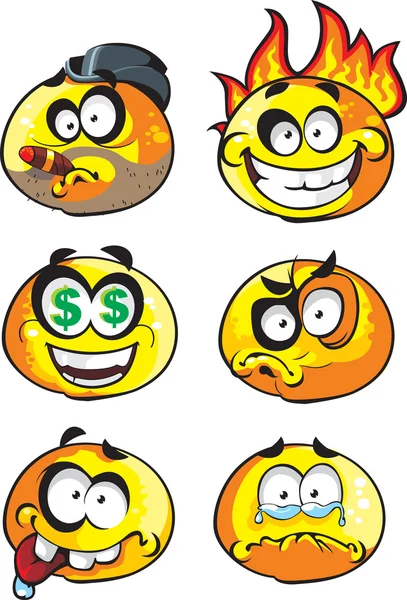 Set of smiles — Stock Vector